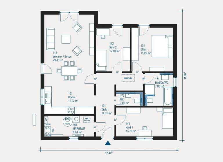 Bungalow zum Kauf 374.200 € 4 Zimmer 116,4 m² 723 m² Grundstück Wehingen 78564