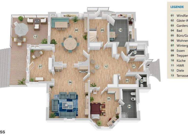 Villa zum Kauf 1.750.000 € 11 Zimmer 469 m² 1.587 m² Grundstück Süd Hildesheim 31134