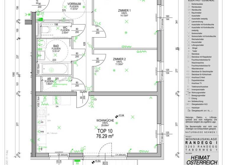 Wohnung zur Miete 828 € 3 Zimmer 76,3 m² Taborweg Randegg 3263