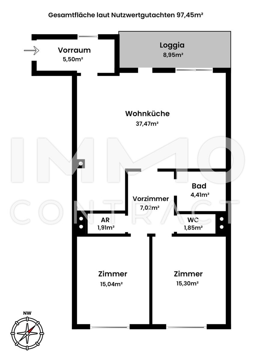 Wohnung zum Kauf 499.000 € 3 Zimmer 88,5 m²<br/>Wohnfläche 4.<br/>Geschoss Wien, Brigittenau / Wien 20., Brigittenau 1200