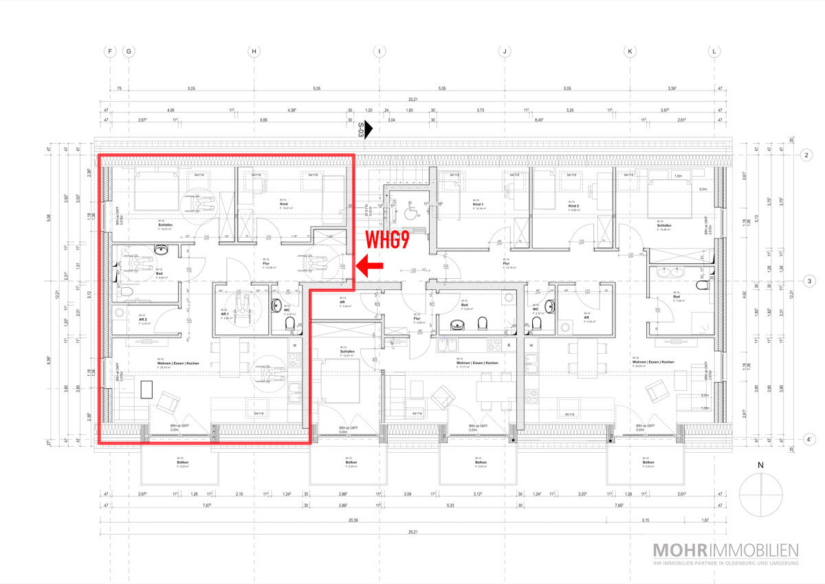 Wohnung zur Miete 1.160 € 3 Zimmer 83 m²<br/>Wohnfläche 01.04.2025<br/>Verfügbarkeit Bahnhofsstraße 3 Hatterwüsting II Hatten 26209