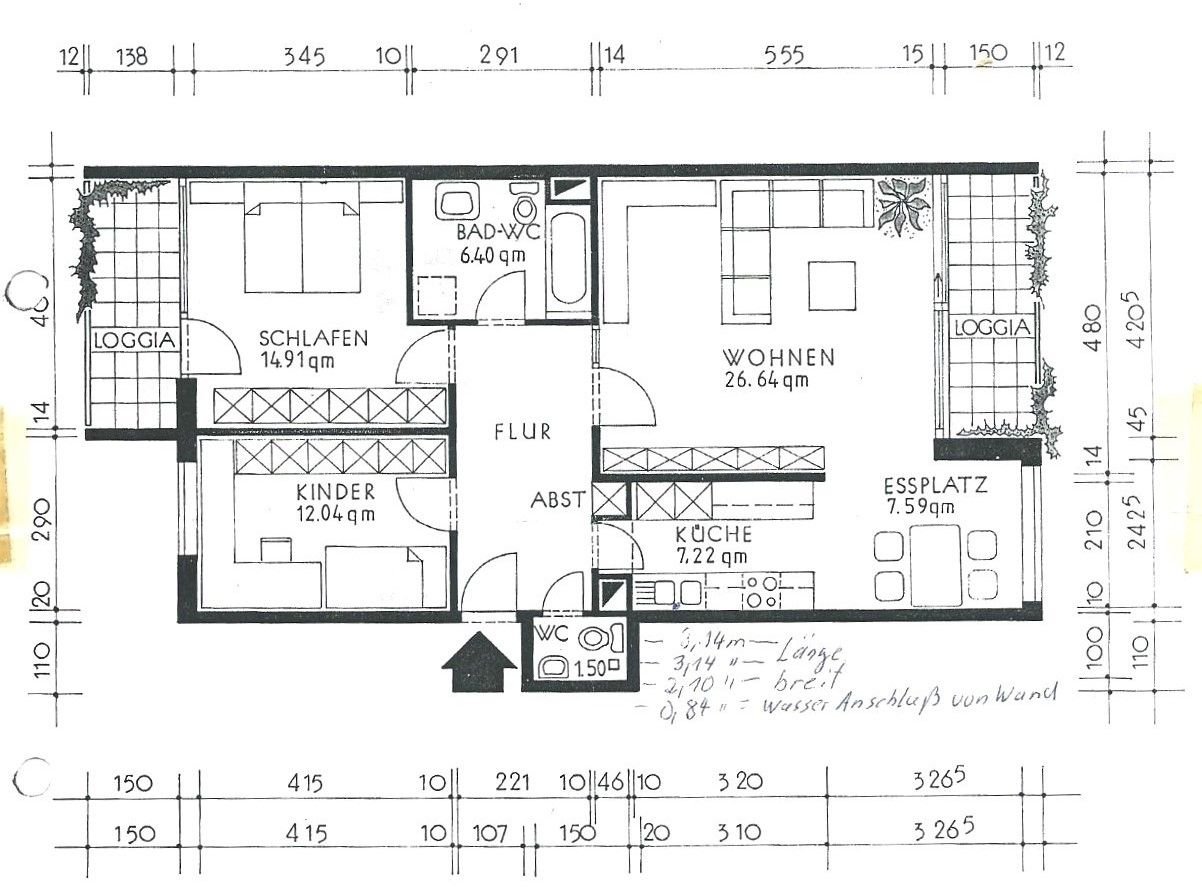 Wohnung zum Kauf 250.000 € 3 Zimmer 93 m²<br/>Wohnfläche 3.<br/>Geschoss Empelde Ronnenberg 30952