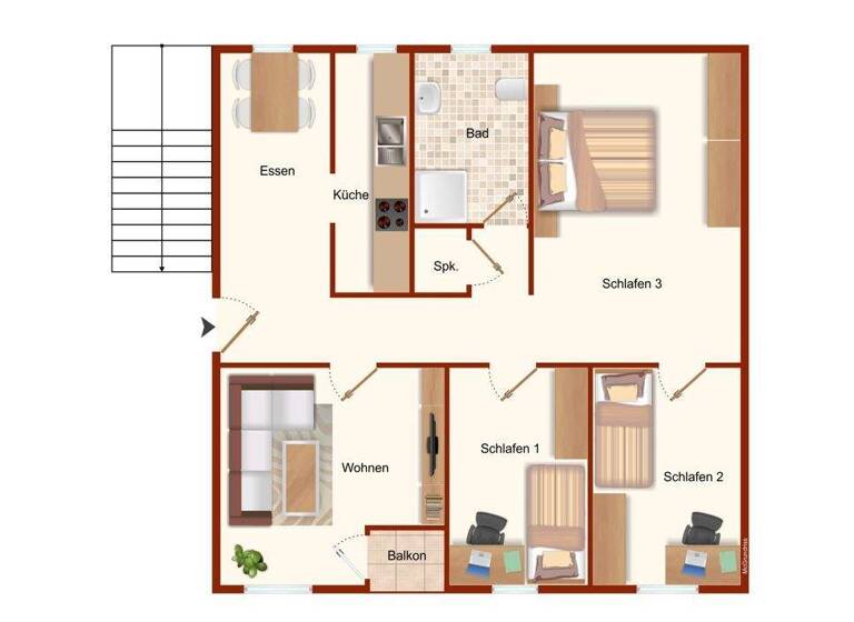 Wohnung zum Kauf 180.000 € 4 Zimmer 83,5 m² 1. Geschoss frei ab sofort Braunfels 35619