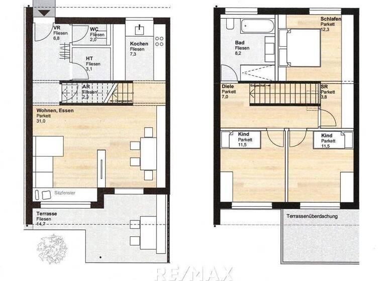 Reihenmittelhaus zum Kauf 415.000 € 4 Zimmer 106,8 m² 230,8 m² Grundstück Prambachkirchen 4731