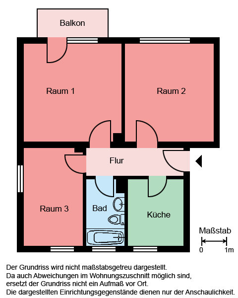 Wohnung zur Miete 399 € 3 Zimmer 58,3 m²<br/>Wohnfläche 1.<br/>Geschoss Danziger Weg 6 Herscheid Herscheid 58849