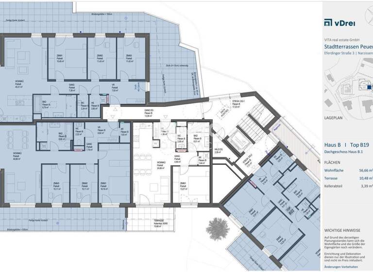 Wohnung zum Kauf - Erstbezug provisionsfrei 314.235 € 2 Zimmer 56,6 m² frei ab 30.06.2027 Peuerbach 4722