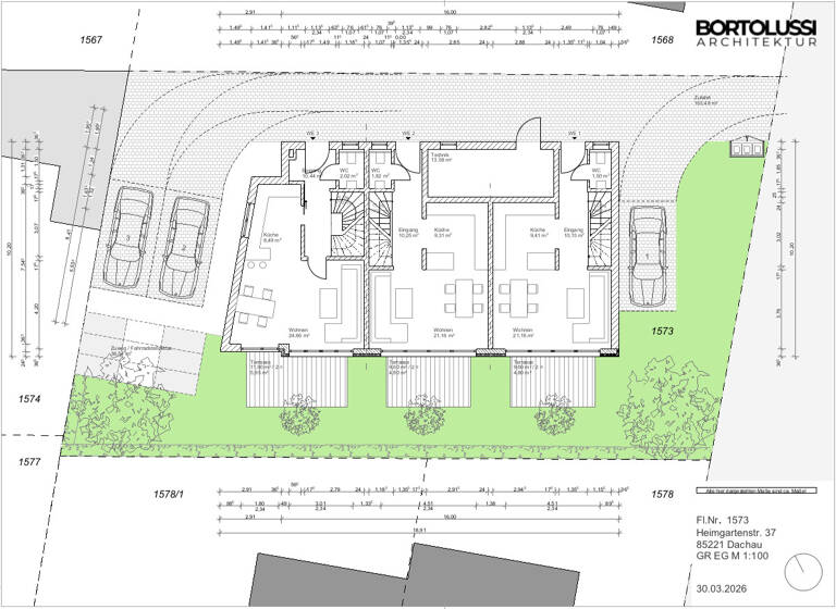 Reihenendhaus zum Kauf - Erstbezug 1.089.000 € 5 Zimmer 115 m² 165 m² Grundstück Heimgartenstraße 37 WE1 Dachau 85221