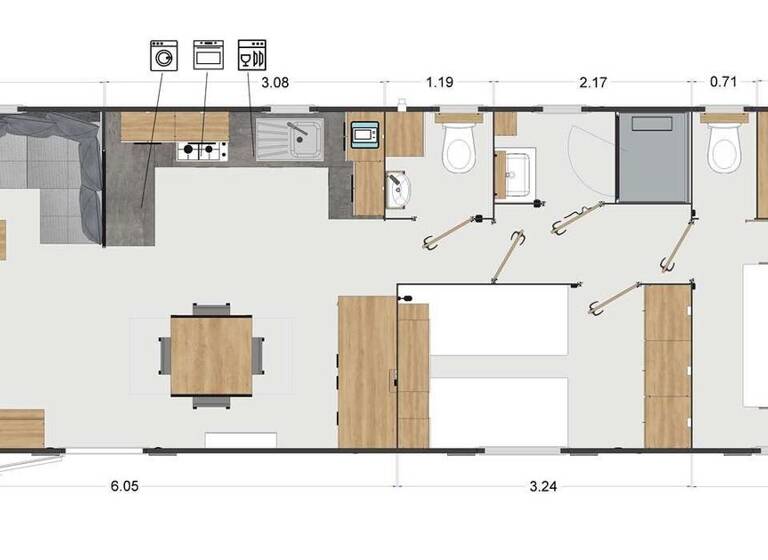 Einfamilienhaus zum Kauf provisionsfrei 102.121 € 3 Zimmer 48 m² 450 m² Grundstück Strandweg 2-Ekster 17 Kropswolde 9606PR