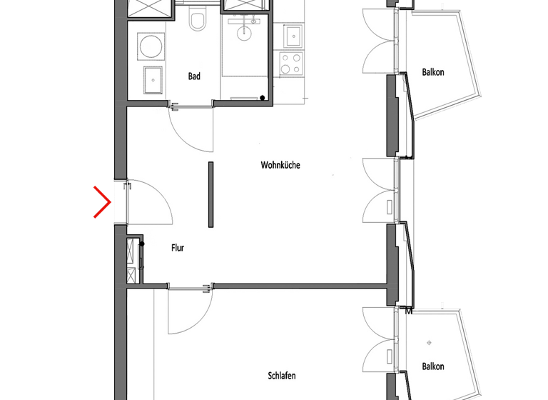 Wohnung zur Miete 1.680 € 2 Zimmer 56,1 m² 2. Geschoss Mühlenstraße 20 Friedrichshain Berlin 10243