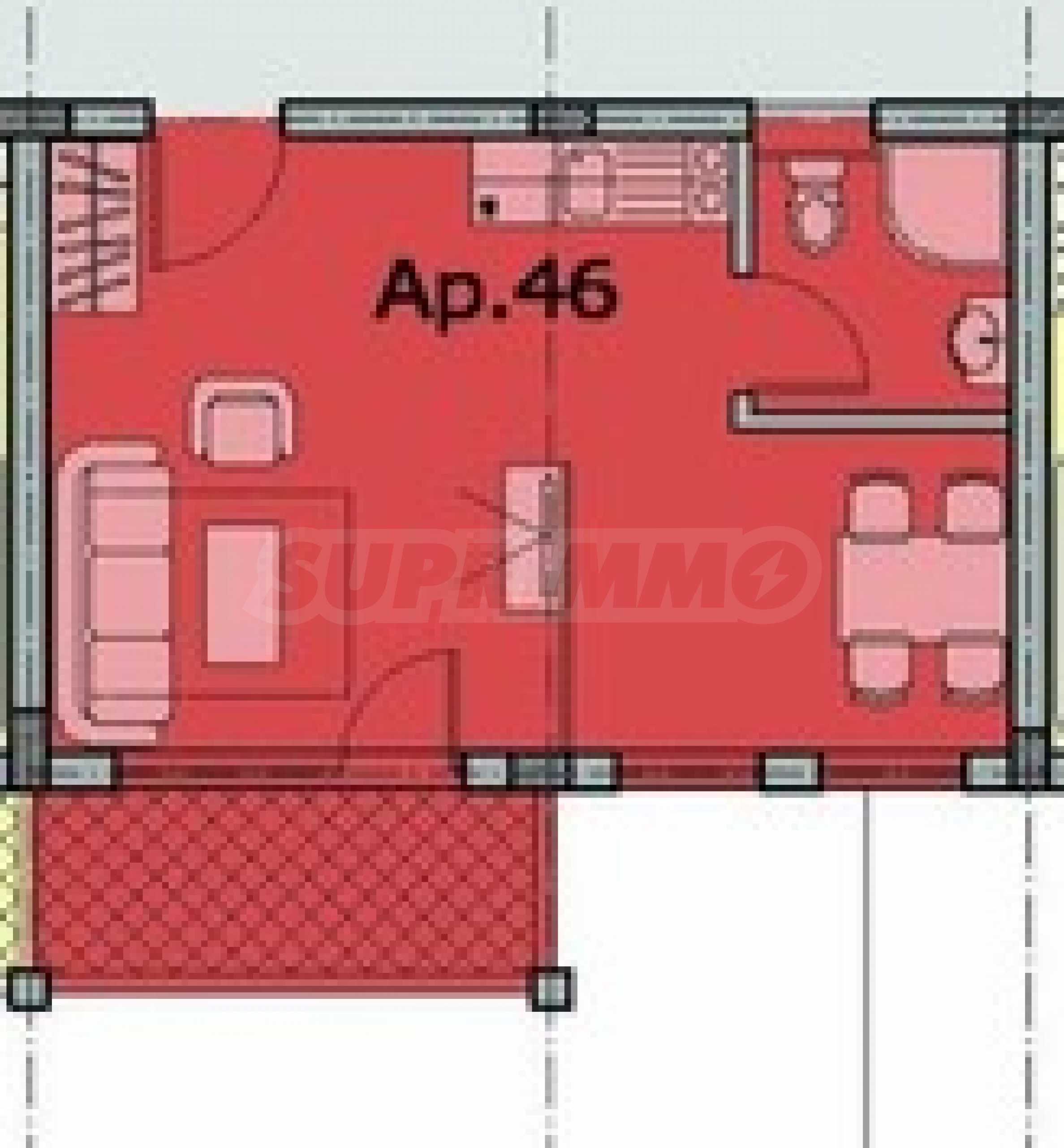 Studio zum Kauf 55.975 € 1 Zimmer 42,8 m²<br/>Wohnfläche Sunny Beach