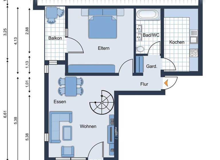 Maisonette zum Kauf 235.000 € 3,5 Zimmer 92,2 m² Aulendorf 88326