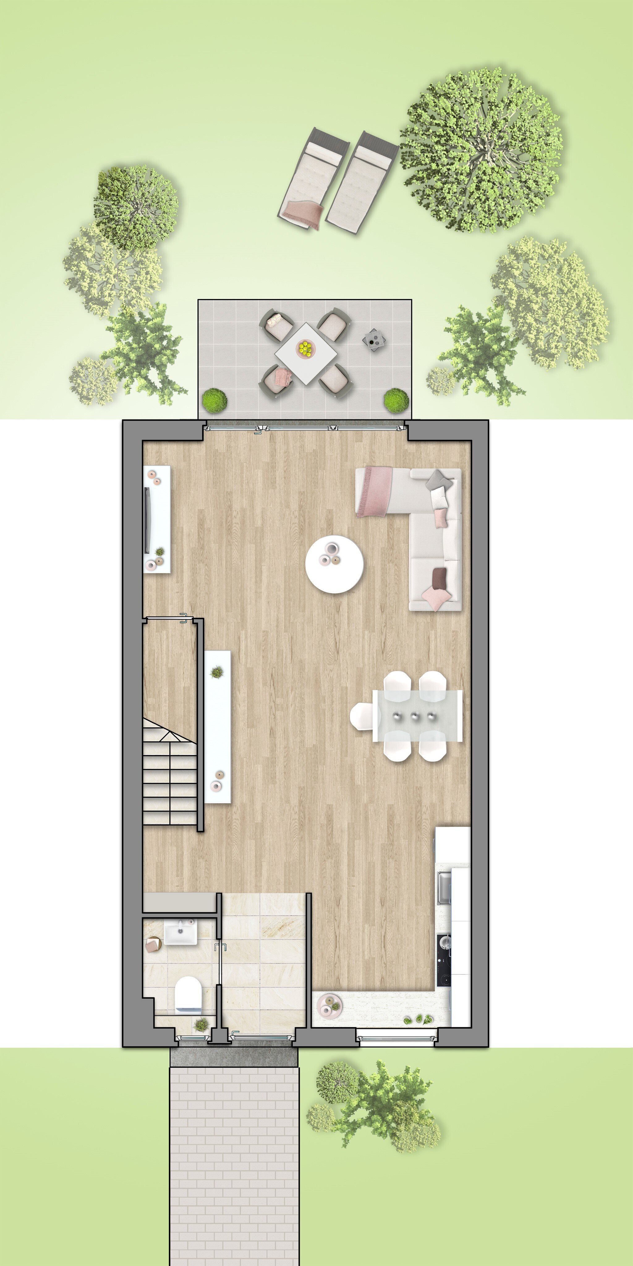 Doppelhaushälfte zum Kauf 416.900 € 4 Zimmer 129 m²<br/>Wohnfläche 207 m²<br/>Grundstück Gebgernstraße 3 Langenlonsheim 55450