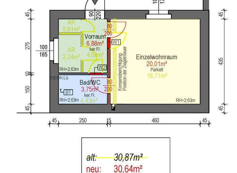 Studio zum Kauf 199.000 € 1 Zimmer 30,6 m² Wien 1030