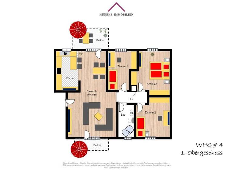 Wohnung zur Miete 1.250 € 4 Zimmer 101 m² Geschoss 2/4 Innenstadt Aschaffenburg 63743