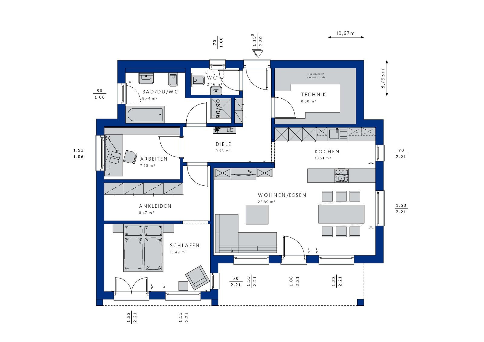 Bungalow zum Kauf 467.732 € 3 Zimmer 93 m²<br/>Wohnfläche 500 m²<br/>Grundstück Mastholte Rietberg 33397