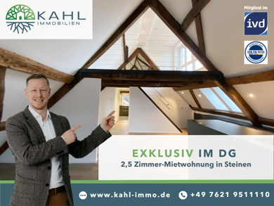 Wohnung zur Miete 1.030 € 2,5 Zimmer 80 m² Dachgeschoss, 3. Geschoss frei ab 01.08.2025 Steinen Steinen 79585