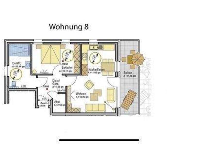 Wohnung zur Miete 1.068 € 2 Zimmer 73,7 m² 1. Geschoss frei ab 01.05.2026 Holthausen Mülheim an der Ruhr 45470