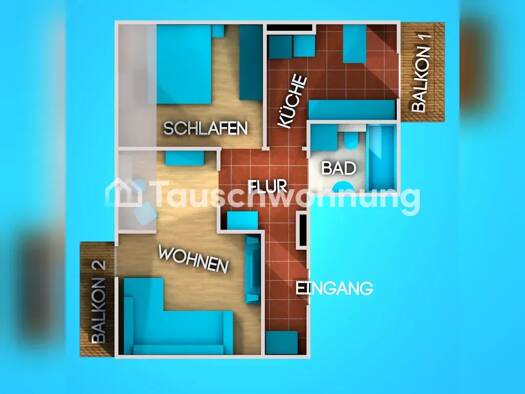 Wohnung zur Miete Tauschwohnung 848 € 2 Zimmer 62 m² 3. Geschoss Weidenpesch Köln 50733