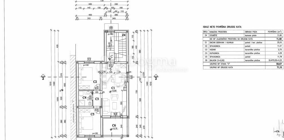 Wohnung zum Kauf 182.000 € 3 Zimmer 60 m²<br/>Wohnfläche 2.<br/>Geschoss Medulin center 52203