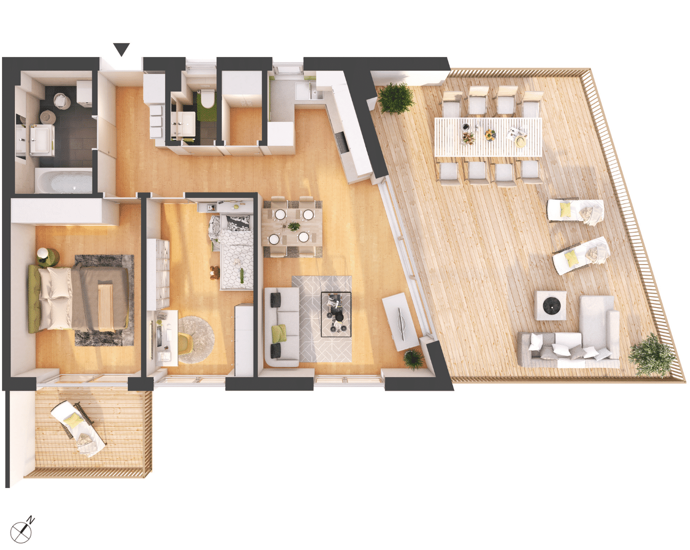 Terrassenwohnung zum Kauf provisionsfrei 825.500 € 3 Zimmer 70,9 m²<br/>Wohnfläche 2.<br/>Geschoss Kranebitterbodenweg 2 Hötting Innsbruck 6020