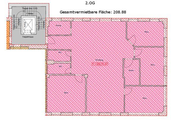 Bürofläche zur Miete 2.822 € 4 Zimmer 209 m²<br/>Bürofläche Reinhausen Regensburg 93059