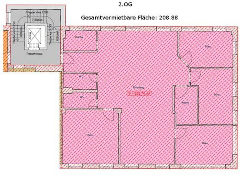 Bürofläche zur Miete 2.822 € 4 Zimmer 209 m² Bürofläche Reinhausen Regensburg 93059