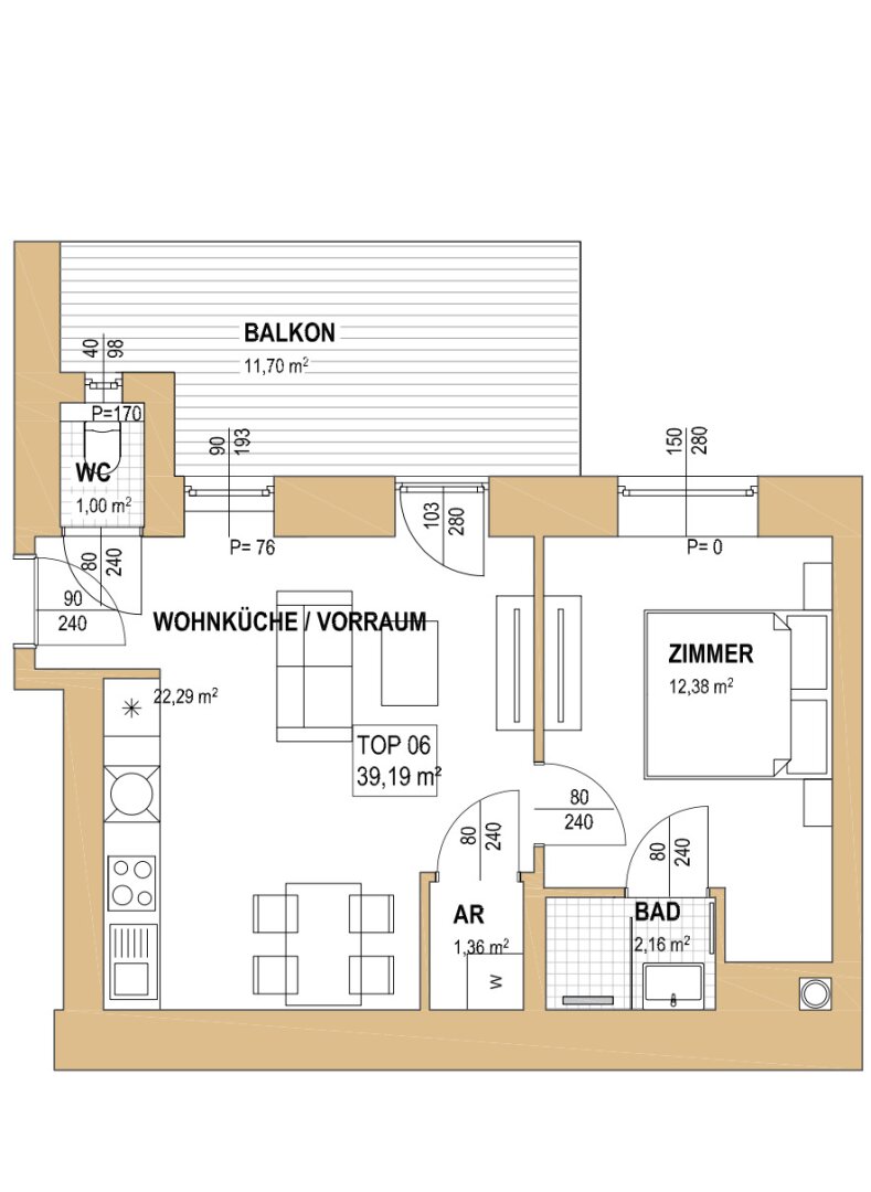 Wohnung zum Kauf 390.000 € 2 Zimmer 39,1 m²<br/>Wohnfläche 1.<br/>Geschoss Wien 1090