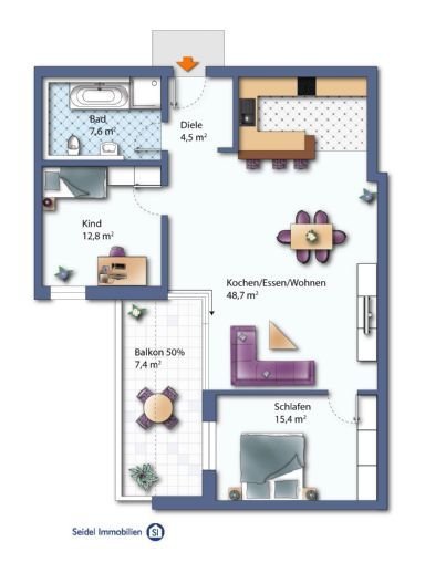 Wohnung zum Kauf provisionsfrei 635.000 € 3 Zimmer 95,2 m²<br/>Wohnfläche 2.<br/>Geschoss Ellmosener Wies Bad Aibling 83043