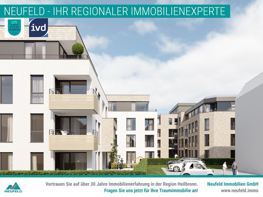 Wohnung zur Miete 1.299 € 3 Zimmer 71,1 m²<br/>Wohnfläche 3.<br/>Geschoss 01.11.2024<br/>Verfügbarkeit Wartbergstraße 8/2 Nordstadt Heilbronn 74072