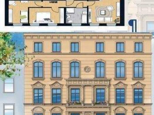 Wohnung zur Miete 1.038 € 3 Zimmer 85,8 m² 2. Geschoss frei ab 01.05.2026 Puschkinstraße 24 Innenstadt Halle (Saale) 06114