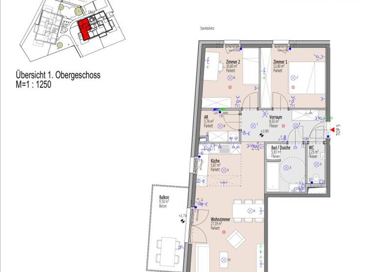 Wohnung zum Kauf - Erstbezug 345.700 € 3 Zimmer 76,5 m² 1. Geschoss Elisabeth Bollenberger - Gasse 10-14 Wiener Neustadt 2700