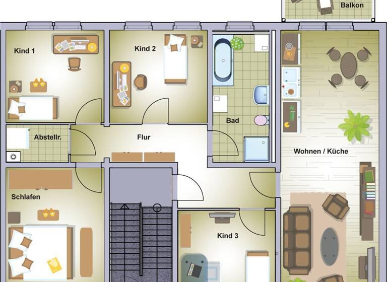 Wohnung zur Miete - Erstbezug nur mit Wohnberechtigungsschein 728 € 5 Zimmer 107,1 m² EG frei ab sofort Frankenberg 09669