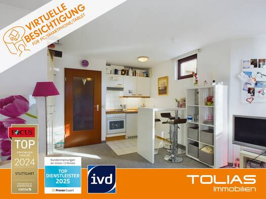 Wohnung zum Kauf 148.000 € 1 Zimmer 26,7 m² 1. Geschoss Stuttgart 70567