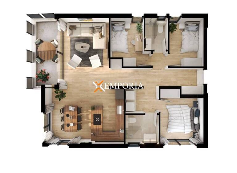 Wohnung zum Kauf 385.000 € 4 Zimmer 102 m² 1. Geschoss Brodarica - Visnjik