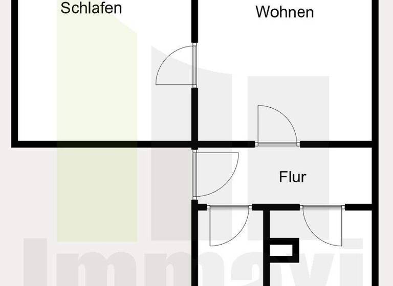Wohnung zur Miete 530 € 2 Zimmer 46 m² 4. Geschoss Sandmännchenweg 38 Marienbrunn Leipzig 04277