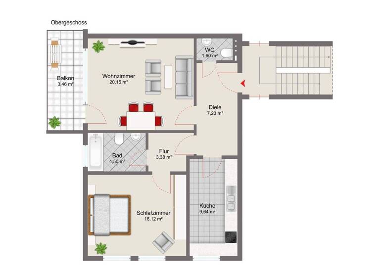 Wohnung zum Kauf 89.000 € 2 Zimmer 66,1 m² 1. Geschoss frei ab sofort Neuende Wilhelmshaven 26389