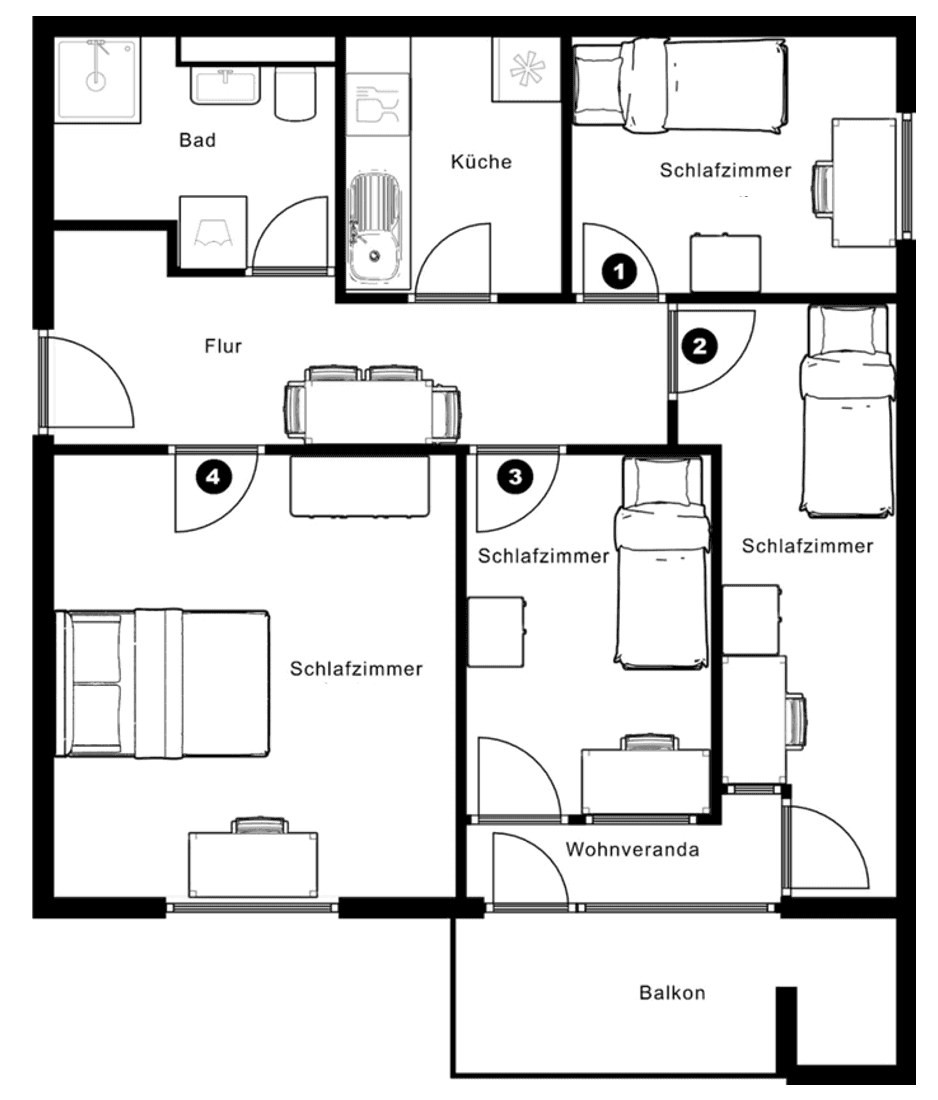 Wohnung zur Miete 565 € 6 Zimmer 16 m²<br/>Wohnfläche 5.<br/>Geschoss ab sofort<br/>Verfügbarkeit Meersburger Straße 11 Fechenheim Frankfurt am Main 60386