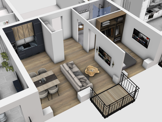 Wohnung zur Miete 583 € 2 Zimmer 46,7 m² 1. Geschoss Hövelhof 33161