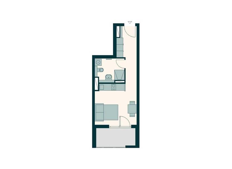 Studio zur Miete 849 € 1 Zimmer 29,6 m² 5. Geschoss Friedenauer Höhe 16 Friedenau Berlin 12159