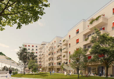 Wohnung zur Miete - Erstbezug nur mit Wohnberechtigungsschein 841 € 3 Zimmer 74,1 m² 2. Geschoss Lorenz-Hagen-Straße 33 Rangierbahnhof Nürnberg 90461