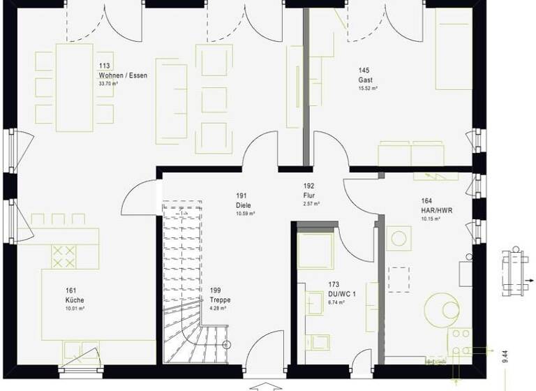 Einfamilienhaus zum Kauf - Erstbezug provisionsfrei 418.532 € 6 Zimmer 185 m² 752 m² Grundstück Hohne 29362