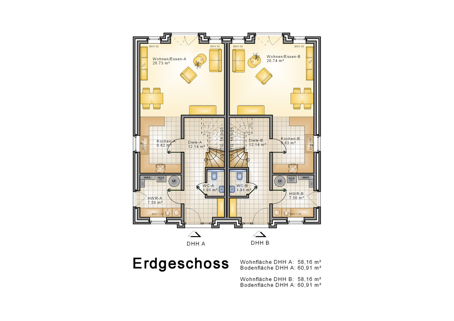 Doppelhaushälfte zum Kauf 332.600 € 4 Zimmer 118 m²<br/>Wohnfläche 296,8 m²<br/>Grundstück Jade 26349