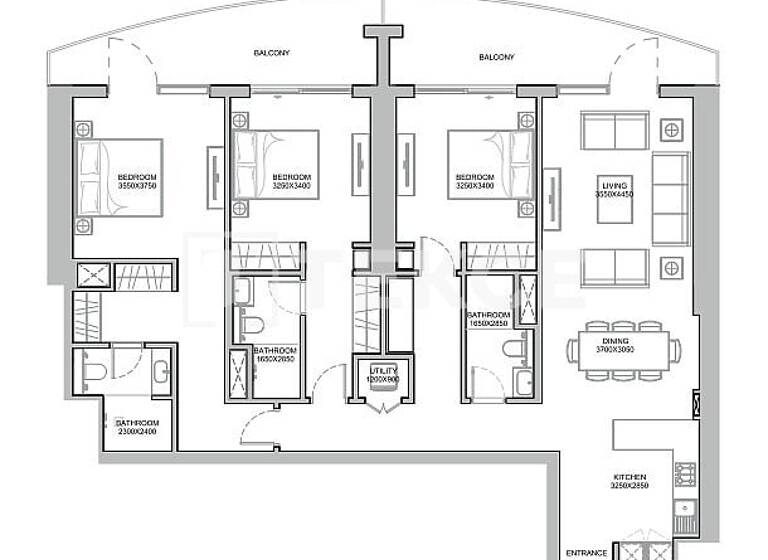 Studio zum Kauf 718.000 € 3 Zimmer 108 m² 1. Geschoss Dubai