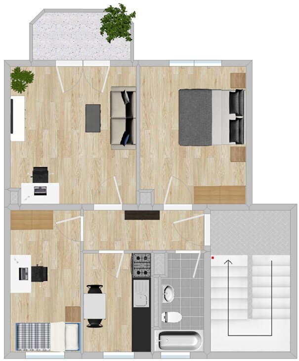 Wohnung zur Miete 367 € 3 Zimmer 61,1 m²<br/>Wohnfläche 3.<br/>Geschoss Sonnenweg 1 Pausitzer Delle Riesa 01589