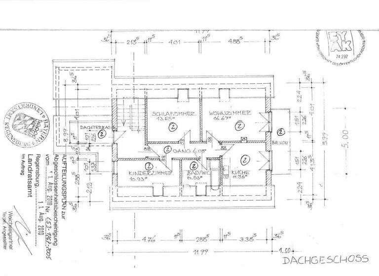 Wohnung zum Kauf 219.000 € 3 Zimmer 75 m² 1. Geschoss Bach Bach an der Donau 93090