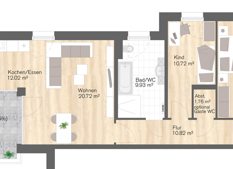 Wohnung zum Kauf - Erstbezug provisionsfrei 335.000 € 3 Zimmer 88 m² 3 Geschosse Kaßberg Chemnitz 09112