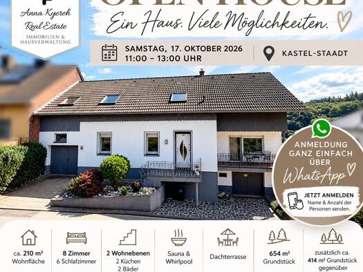 Reihenendhaus zum Kauf 285.000 € 8 Zimmer 210 m² 654 m² Grundstück Kastel-Staadt 54441