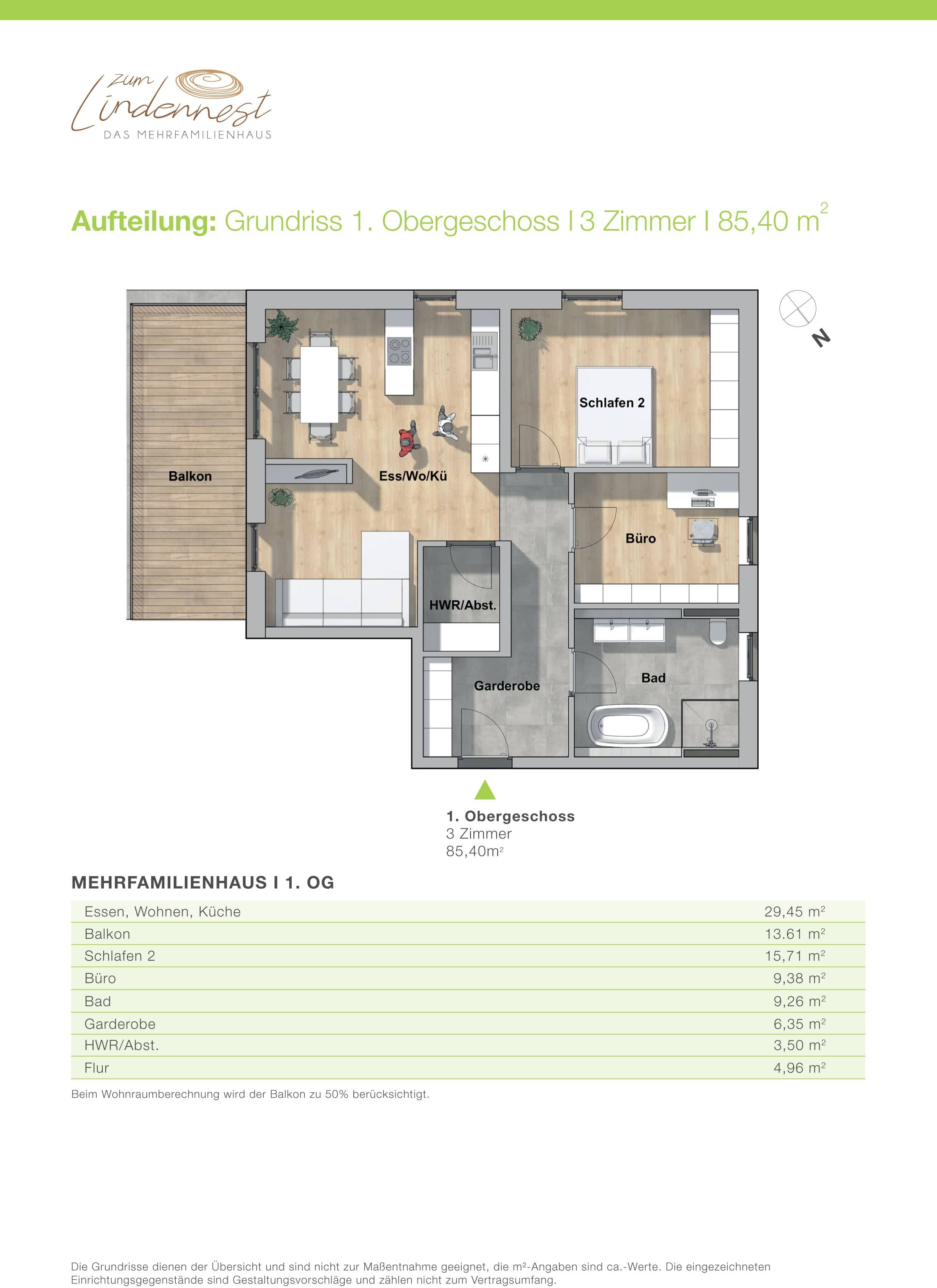 Wohnung zum Kauf provisionsfrei 534.500 € 3 Zimmer 85,4 m²<br/>Wohnfläche 1.<br/>Geschoss Stadtmitte Schwabach 91126