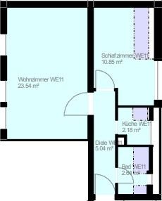 Wohnung zum Kauf provisionsfrei 185.000 € 2 Zimmer 44,3 m²<br/>Wohnfläche 1.<br/>Geschoss Steinbühl Nürnberg 90431