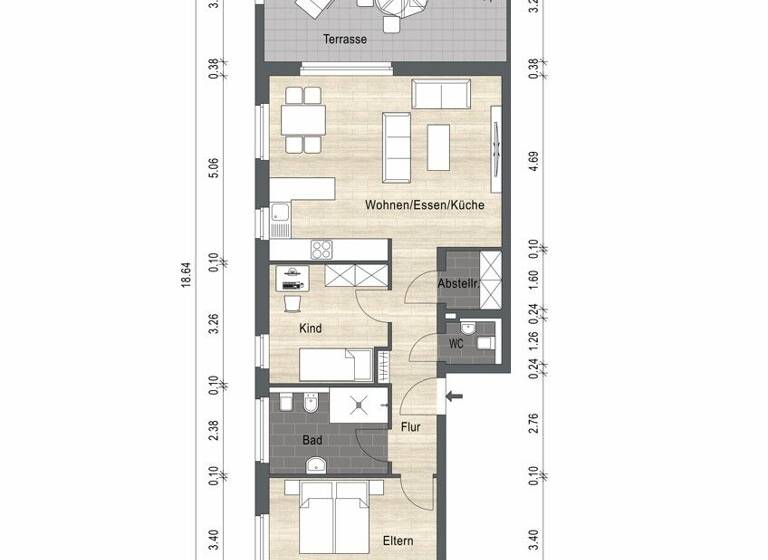 Wohnung zum Kauf 344.000 € 3 Zimmer 83,5 m² EG Kirchberg Kirchberg an der Jagst 74592